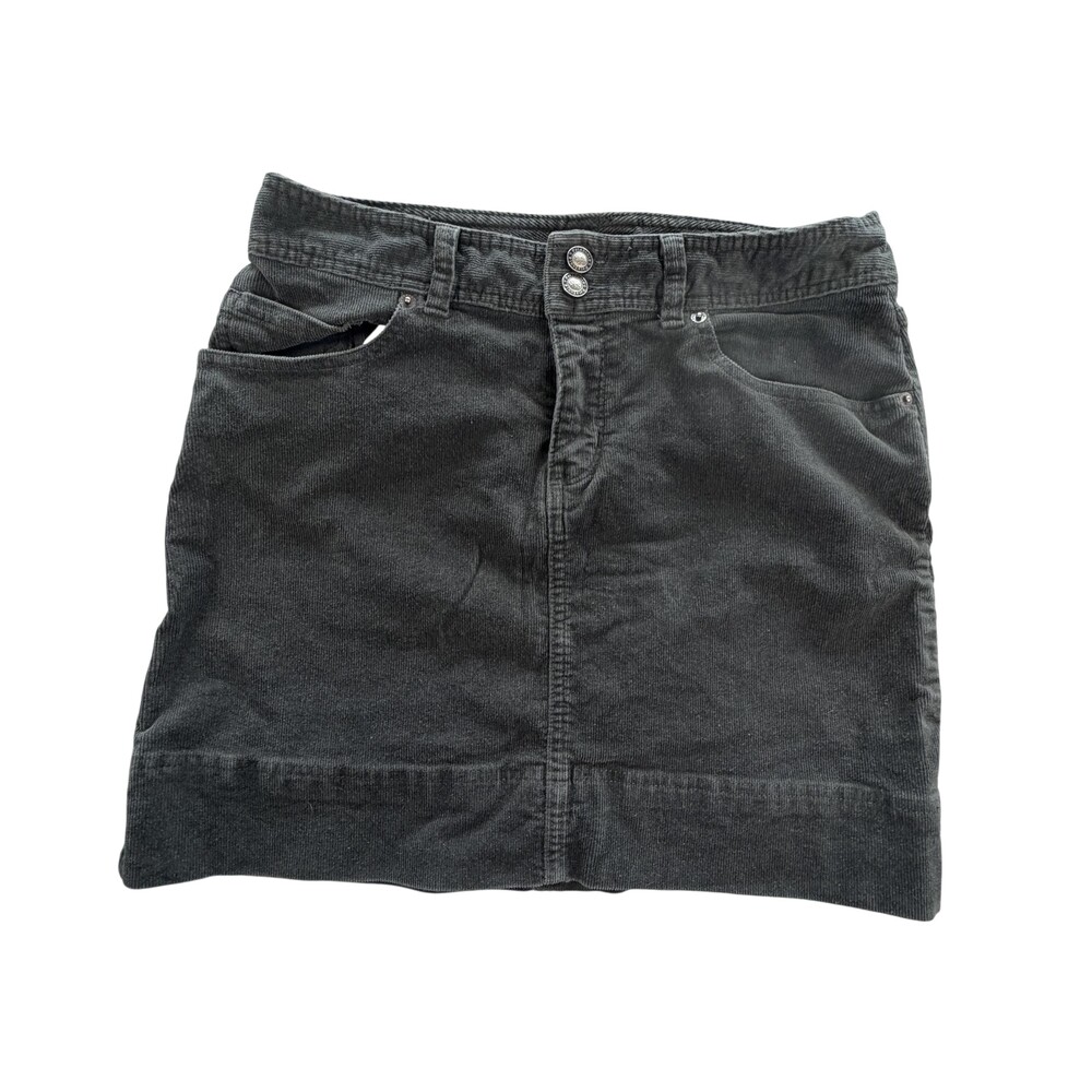 Patagonia Skirt Womens 6 Gray Organic Cotton Corduroy Short Stretch Casual